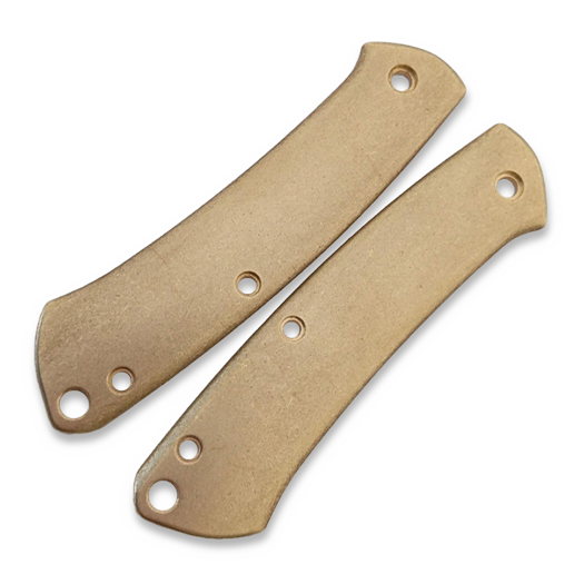 Flytanium Contoured Brass Scales for Benchmade Proper - Stonewash