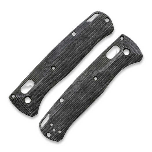 Flytanium Crossfade Black Canvas Micarta Scales for Benchmade Bugout