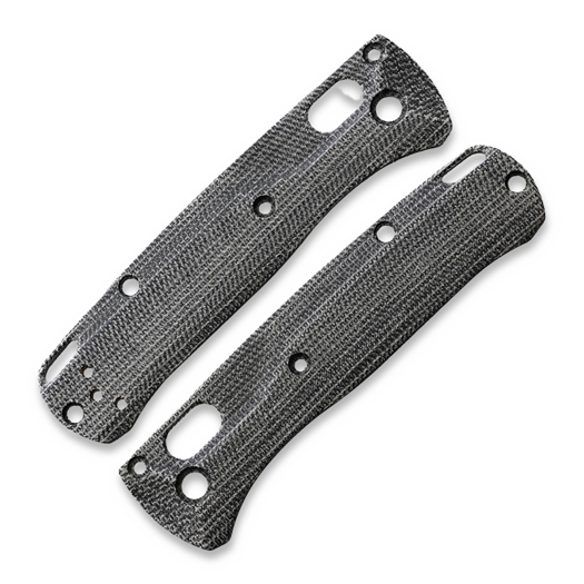 Flytanium Crossfade Black Canvas Micarta Scales for Benchmade MINI Bugout