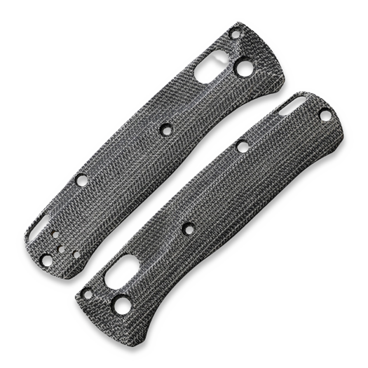 Flytanium Crossfade Black Canvas Micarta Scales for Benchmade MINI Bugout