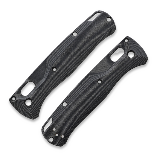Flytanium Crossfade Black Linen Micarta Scales for Benchmade Bugout