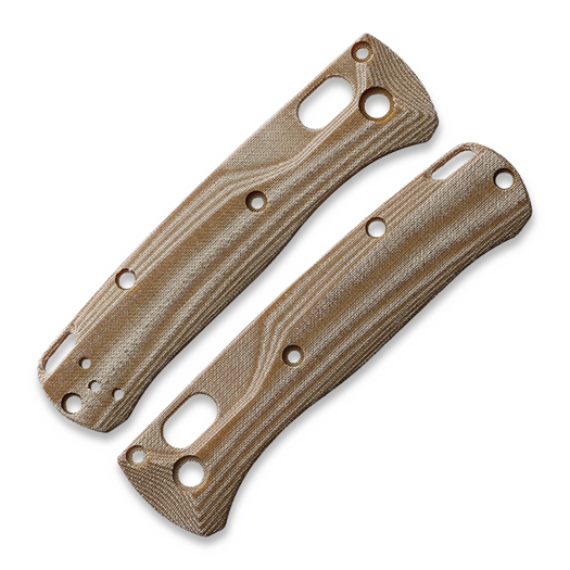 Flytanium Crossfade Natural Linen Micarta Scales for Benchmade MINI Bugout