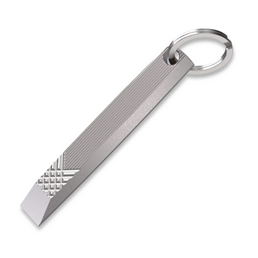 Flytanium Flybar Keychain Prybar - Titanium Stonewash