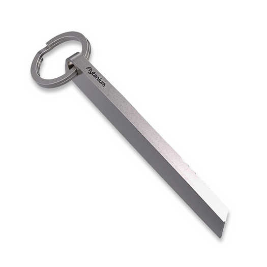 Flytanium Flybar Keychain Prybar - Titanium Stonewash