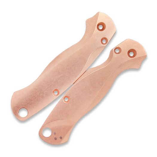 Flytanium Lotus Copper Scales for Spyderco Paramilitary 2 Knife - Stonewash