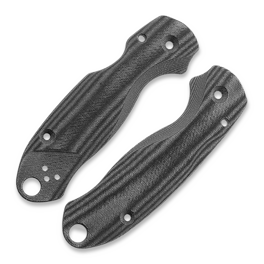 Flytanium Lotus Micarta Scales for Spyderco Para 3, Black Linen