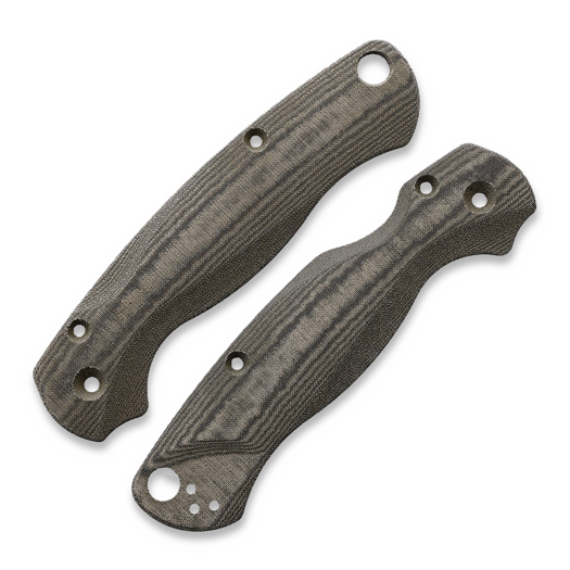 Flytanium Lotus Scales Green Linen Micarta for Spyderco PM2 Knife