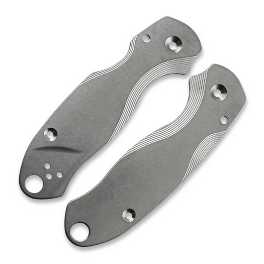 Flytanium Lotus Titanium Scales for Spyderco Para 3, Stonewash
