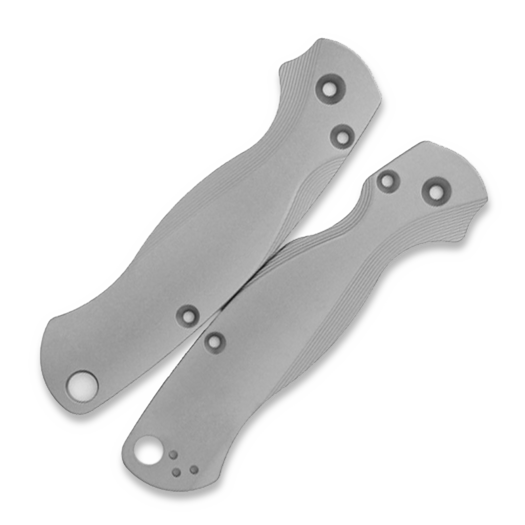 Flytanium Lotus Titanium Scales for Spyderco PM2 Knife - Bead Blasted