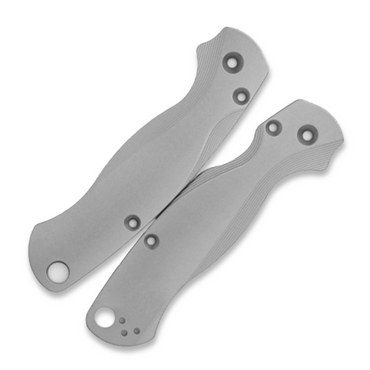 Flytanium Lotus Titanium Scales for Spyderco PM2 Knife - Bead Blasted