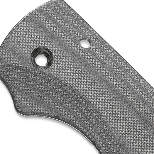 Flytanium Micarta Lotus Scales for Spyderco Shaman - Black Canvas handle scales