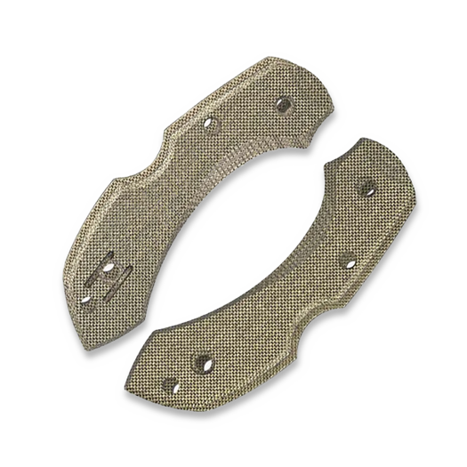 Flytanium Micarta Scales for Spyderco Dragonfly handle scales, Green Canvas