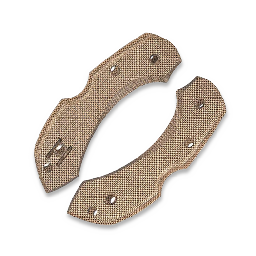 Flytanium Micarta Scales for Spyderco Dragonfly handle scales, Natural Canvas