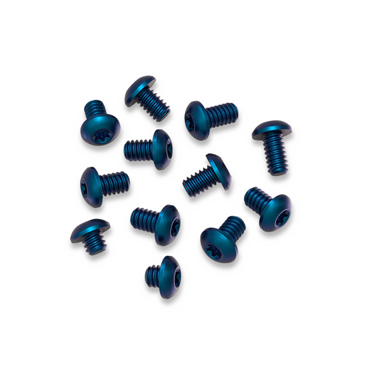 Flytanium Set of 12 Titanium Body Screws for Benchmade Bugout Blue