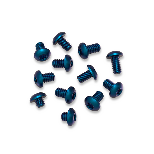 Flytanium Set of 12 Titanium Body Screws for Benchmade Bugout Blue
