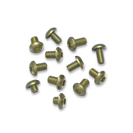 Flytanium Set of 12 Titanium Body Screws for Benchmade Bugout Gold
