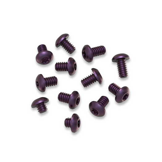 Flytanium Set of 12 Titanium Body Screws for Benchmade Bugout Purple