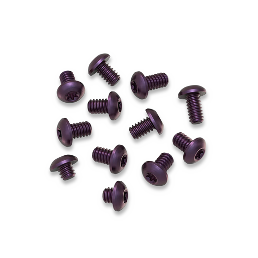 Flytanium Set of 12 Titanium Body Screws for Benchmade Bugout Purple