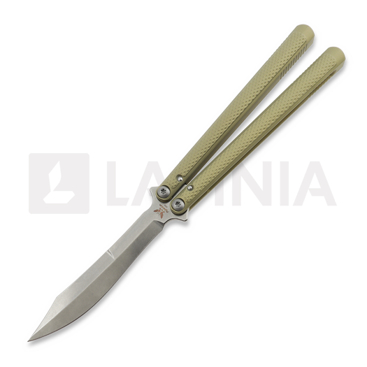 Balisong Flytanium Talisong Z - Scimitar - Bearing / Champagne / Stonewash