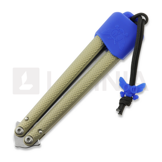 Flytanium Talisong Z - Scimitar - Bearing / Champagne / Stonewash balisong