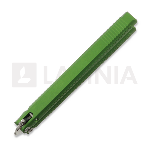 Flytanium Talisong Z - Scimitar - Bearing / Emerald / Stonewash balisong