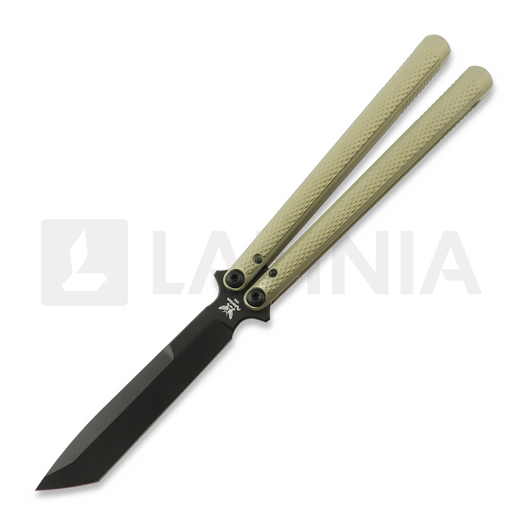 Нож бабочка Flytanium Talisong Z - Tanto - Bushing / Champagne / Black DLC