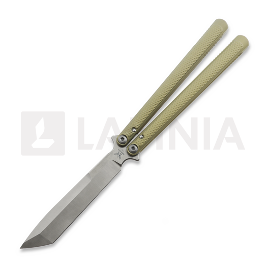 Flytanium Talisong Z - Tanto - Bushing / Champagne / Stonewash バタフライナイフ