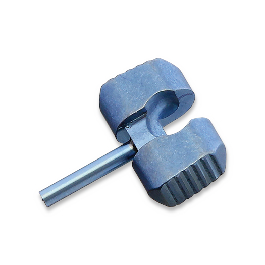 Flytanium Titanium Ball Cage Lock for Spyderco Manix 2 - Blue