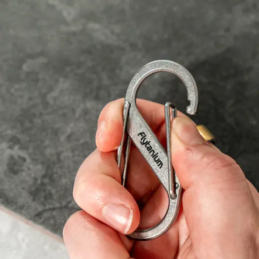 Flytanium Titanium Dual-Gate Carabiner – Stonewash