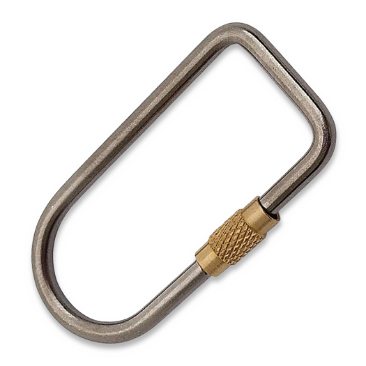 Flytanium Titanium Flat Oval Keyring with Screw Closure