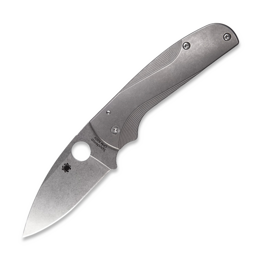 Flytanium Titanium Lotus Scales for Spyderco Shaman - Stonewash handle scales