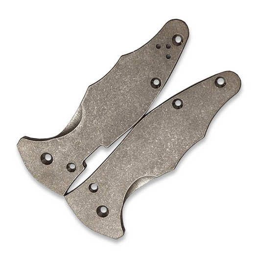 Flytanium Titanium Scales for Spyderco Yojimbo 2 - Stonewash