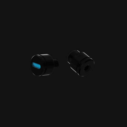 Flytanium Tritium Titanium Thumbstud Kit for Benchmade - Black / Blue
