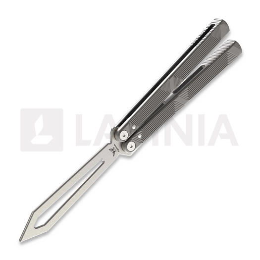 Navaja mariposa de entrenamiento Flytanium Zenith Trainer 2.0 - Gunmetal Gray / Stonewash