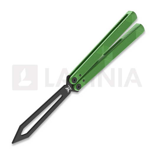 Navaja mariposa de entrenamiento Flytanium Zenith Trainer 2.0 - Radioactive Green / Black