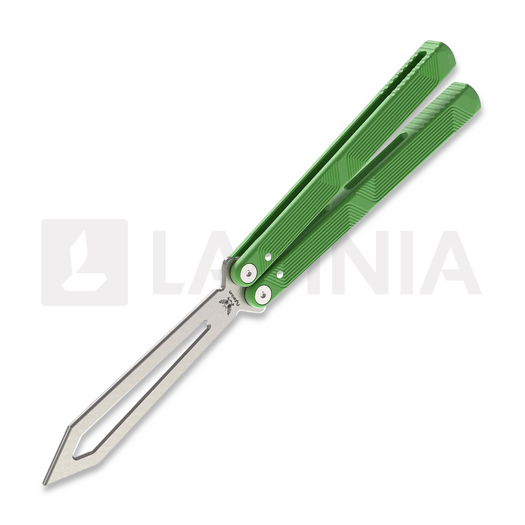 Flytanium Zenith Trainer 2.0 - Radioactive Green / Stonewash balisong trainer