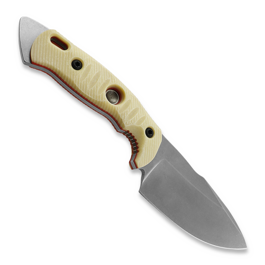 Cuțit Fobos Knives Alaris, G10 Ivory - Red Liner