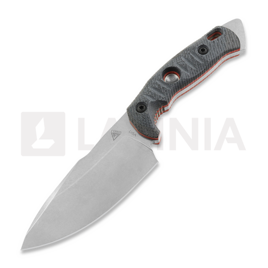 Cuțit Fobos Knives Alaris, Micarta Black - Red Liner