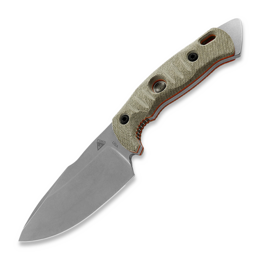 Fobos Knives Alaris knife, Micarta OD - Orange Liners