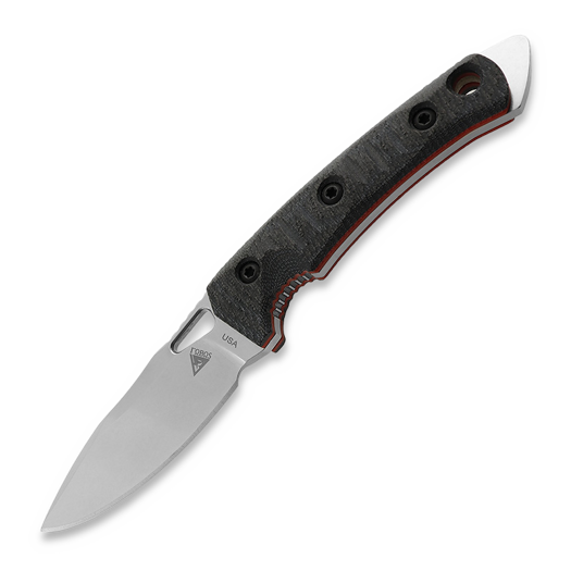 Fobos Knives Cacula veitsi, Micarta Black - Red Liners