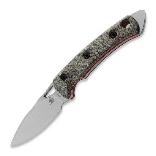 Nôž Fobos Knives Cacula, Micarta Camo - Red Liners