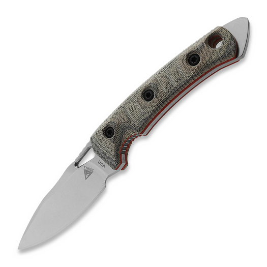 Nôž Fobos Knives Cacula, Micarta Camo - Red Liners