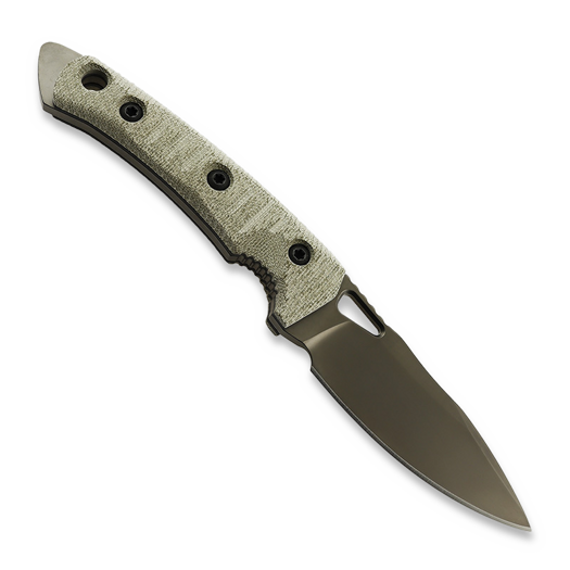 Cuțit Fobos Knives Cacula, Micarta OD - Black Liners, negru