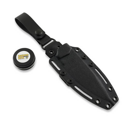 Cuțit Fobos Knives Cacula, Micarta OD - Black Liners, negru