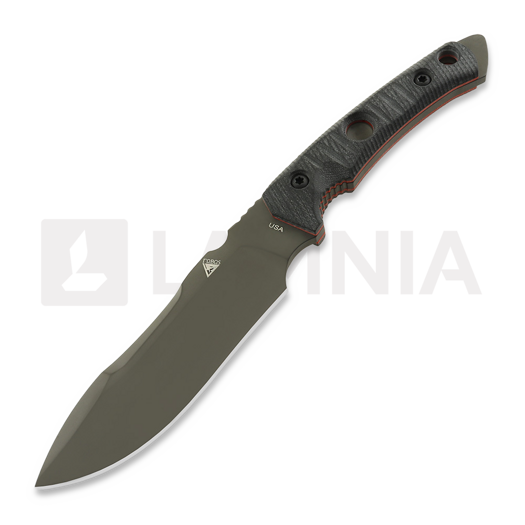 Fobos Knives Tier1-BC veitsi, G10 Black - Red Liner, PVD