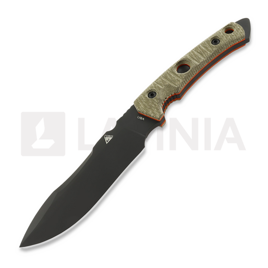 Fobos Knives Tier1-BC Messer, Micarta OD - Orange Liner, PVD