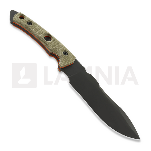 Нож Fobos Knives Tier1-BC, Micarta OD - Orange Liner, PVD