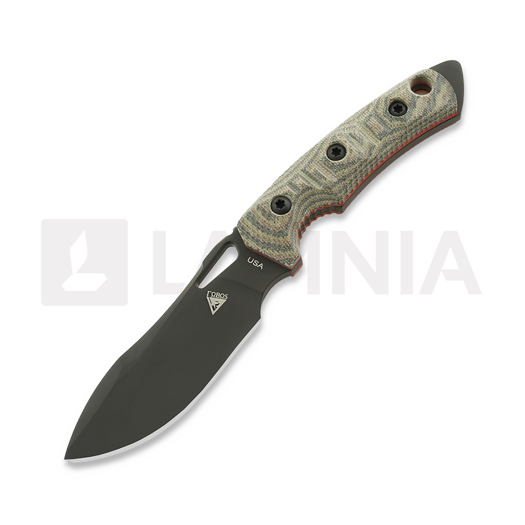 Fobos Knives Tier1-Mini kniv, Micarta Camo - Red Liner, PVD