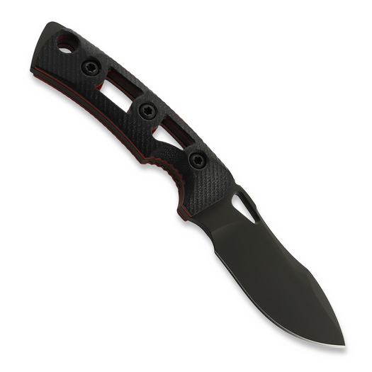 Нож Fobos Knives Tier1-Mini Mini, G10 Black - Red Liner, чёрный