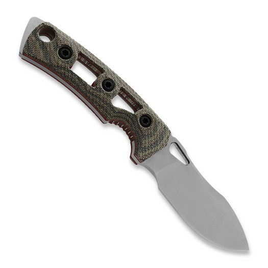 Cuțit Fobos Knives Tier1-Mini Mini, Micarta Camo - Red Liner